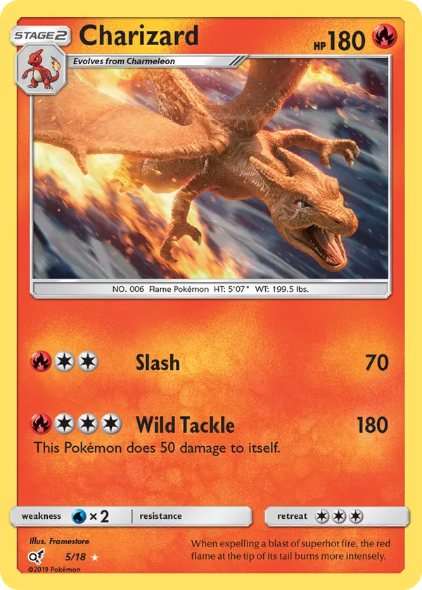 afbeelding van een charizard pokemonkaart