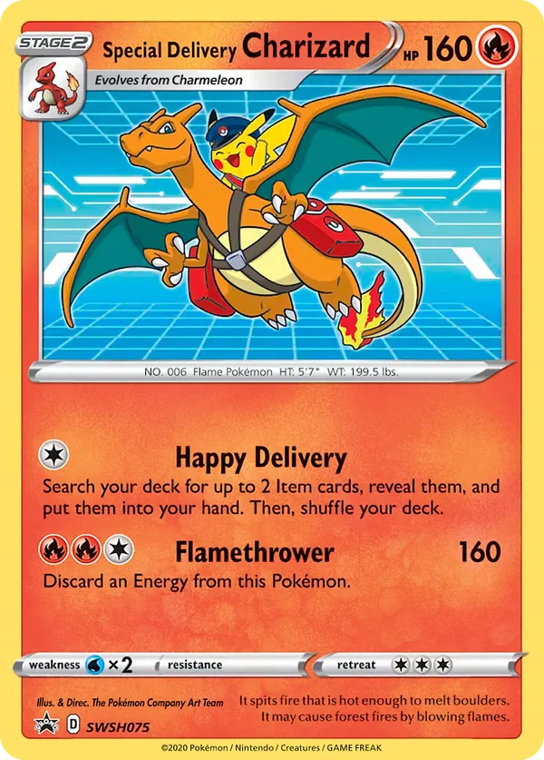 afbeelding van een charizard pokemonkaart