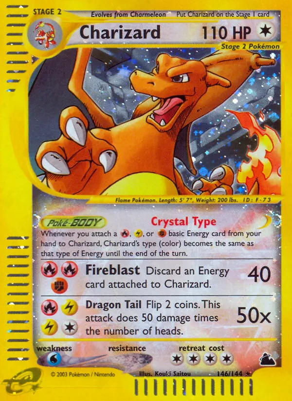 afbeelding van een charizard pokemonkaart