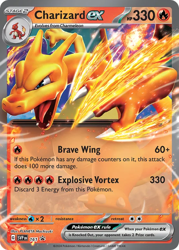 afbeelding van een charizard pokemonkaart