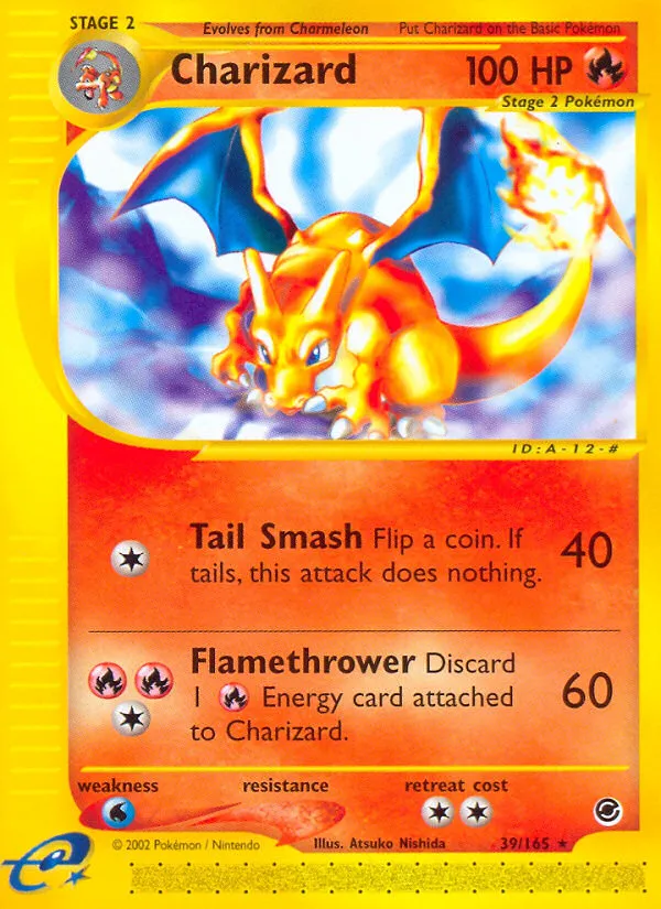 afbeelding van een charizard pokemonkaart