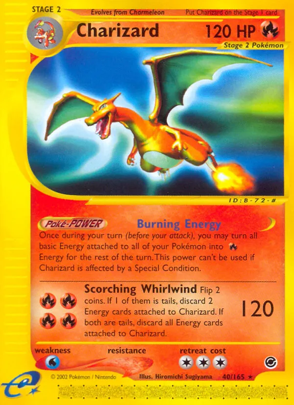 afbeelding van een charizard pokemonkaart