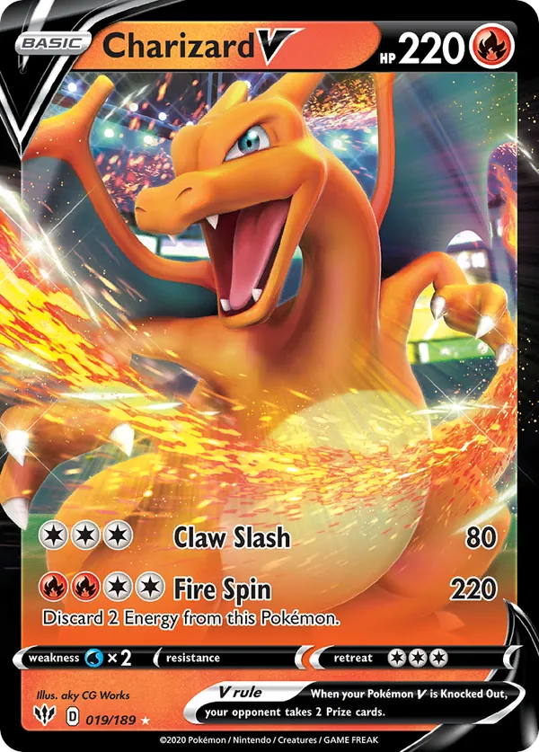 afbeelding van een charizard pokemonkaart
