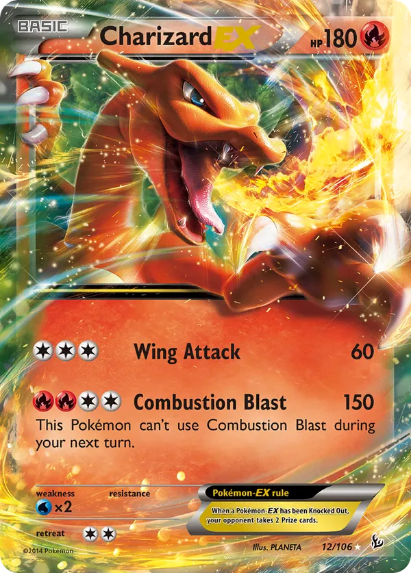 afbeelding van een charizard pokemonkaart