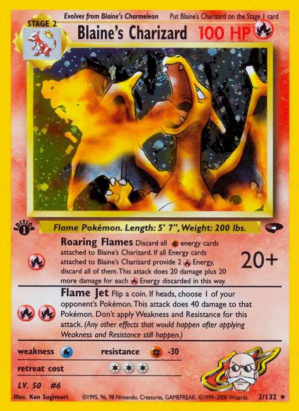 afbeelding van een charizard pokemonkaart