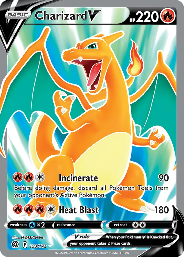 afbeelding van een charizard pokemonkaart